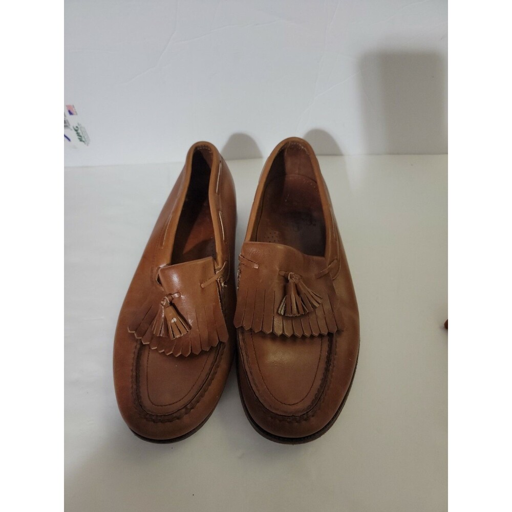 SAS Brown Leather Tripad Comfort Tassels Loafers Dress Shoes Mens Size 10 W 4447